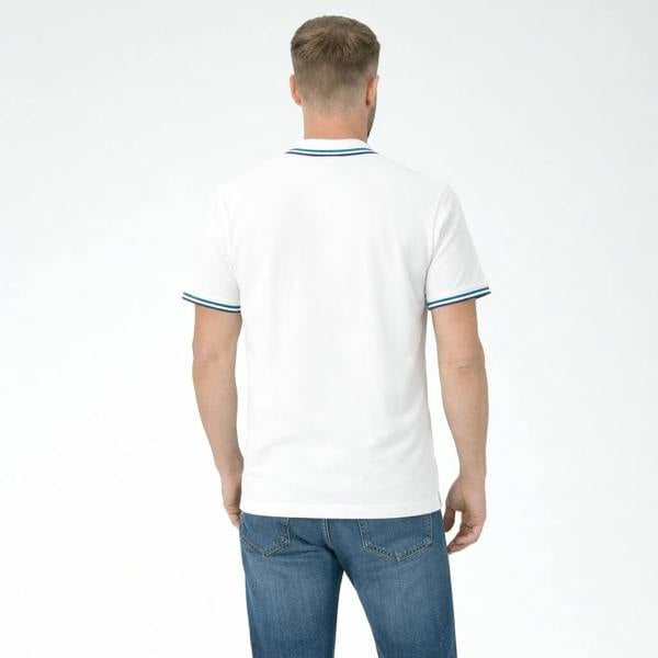 Fred Perry Twin Tipped Polo Shirt Snow White/Deep Mint/Soho Eclipse