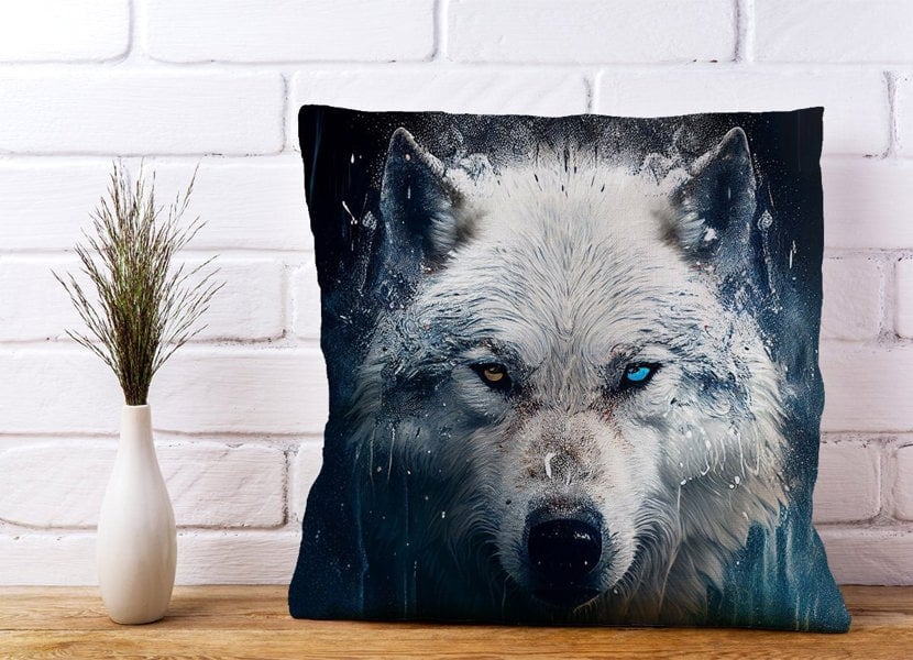 Warren Reed White Wolf Face Splashart Cushions