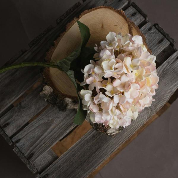 Wyld Haus Set of 3 Artificial Flowers Autumn White Hydrangea Stems
