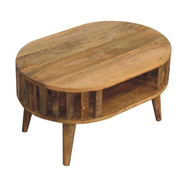 Wyld Haus Varenna Natural Mango Wood Slatted Coffee Table