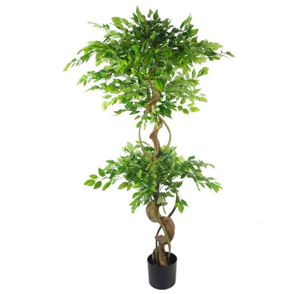 Leaf 150cm Twisted Trunk Artificial Japanese Fruticosa Style Ficus Tree