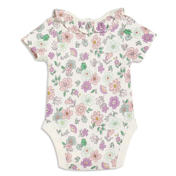 Mini Cuddles Baby Girls 3pk Floral Printed Bodysuits, Multicolour
