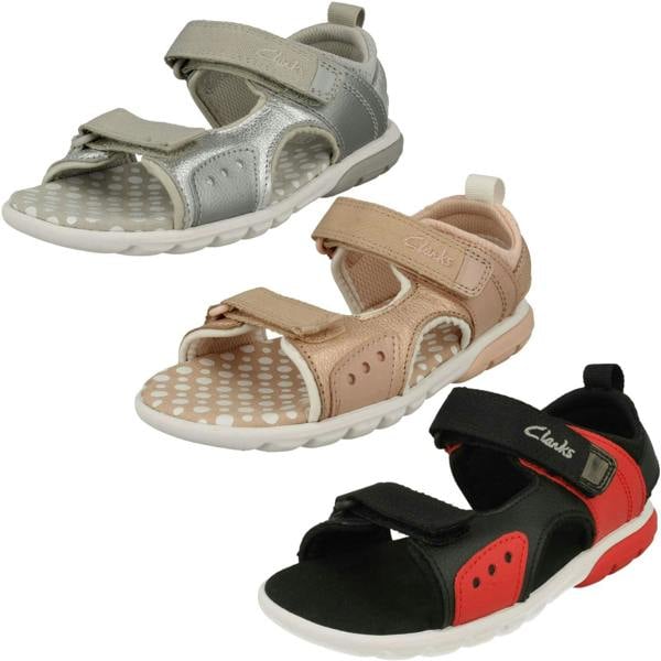 Clarks Childrens Clarks Hook And Loop Sandals Rocco Tide K