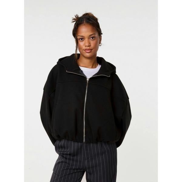 Pink Vanilla Hooded Elasticated Hem Fleecy Jacket