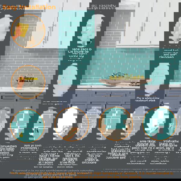 Capri Sea Glossy Glossy 3D Sticker Tile 30.5 x 30.5cm - 6 pcs