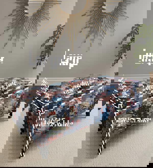 ISTOOLS Damask Multicolour Storage Ottoman Bench with Hidden Storage & Stylish Seating