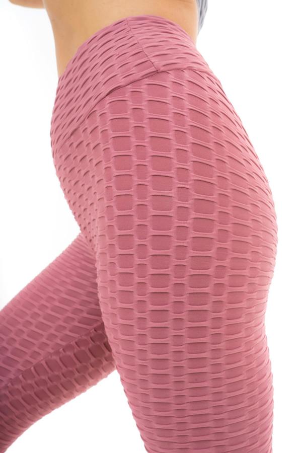 Smart Living Women's Honeycomb Waffle Leggings - Dark Pink
