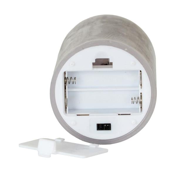 Luxe Collection Melt Effect 3.5x9 Grey LED Wax Candle