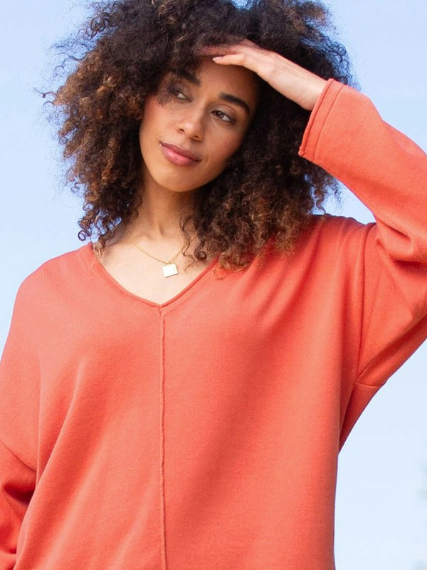 Kite Organic Loscombe Knit Jumper Burnt Orange