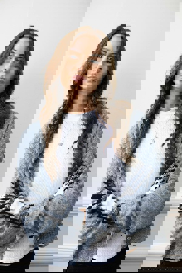 SVNX Black And White Checked Print Gloves