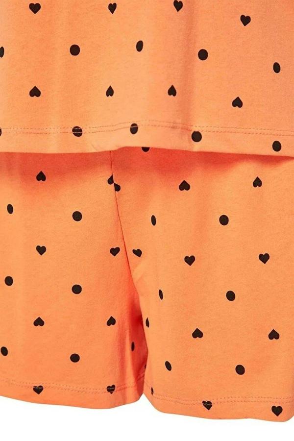 WOVCOR Polka Dot and Heart Print Short Pyjama Set