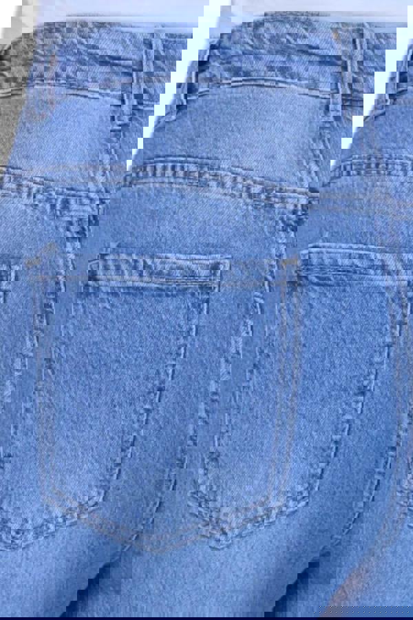 Paulo Due Womens High Waist Wide Leg Denim Jeans