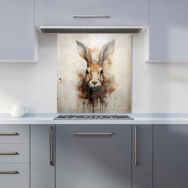 Warren Reed - Designer Watercolour Hare Face Kitchen Splashback