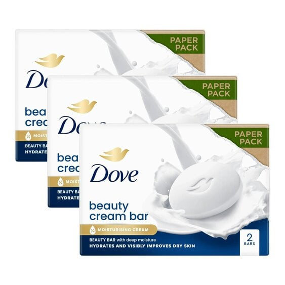 Dove Orignal Moisturising Beauty Cream Bar for Soft & Smooth Skin, 2x90g, 3 Pack