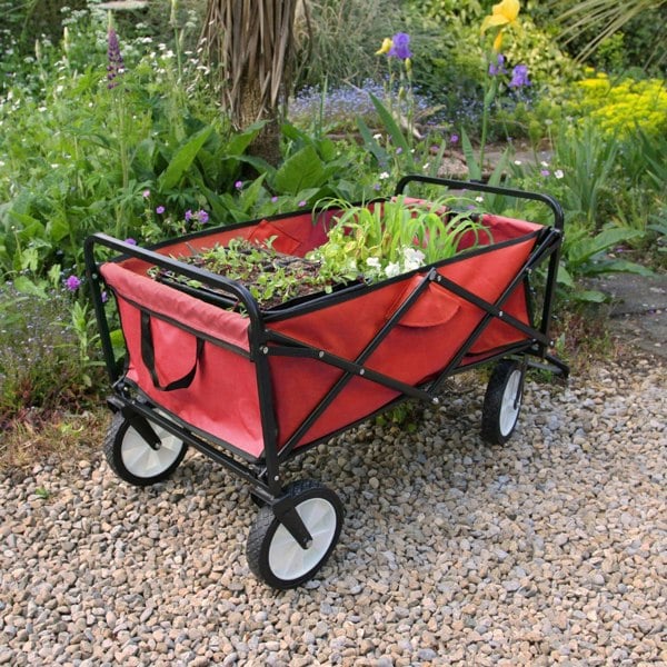 Monstershop Foldable Garden Cart Red