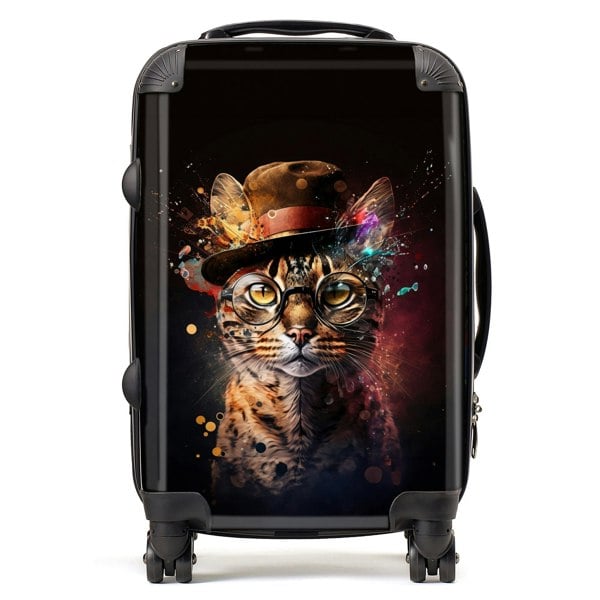 Warren Reed Bengal Cat And Hat Splashart Suitcase