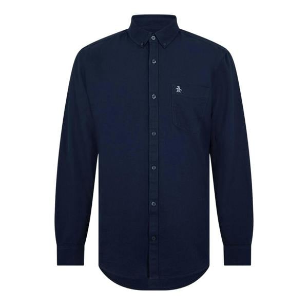 Original Penguin Mens Oxford Long-Sleeved Button-Down Shirt - Yale Blue - 