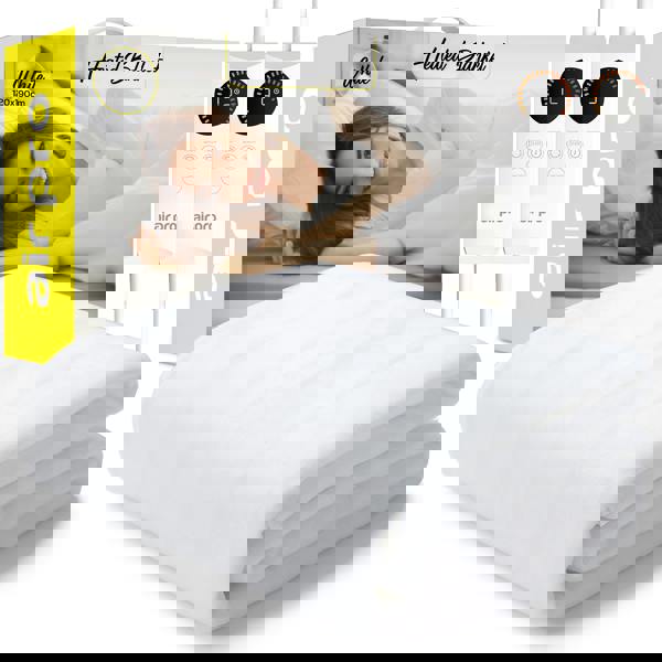 Air Pro Fleece Electric Under Blanket - Fitted Heated Mattress Cover with Controller - Small Double - 120x190cm