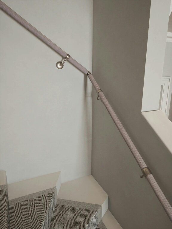 Handrails Direct Pattingham Grey Wood Single Winder Handrail