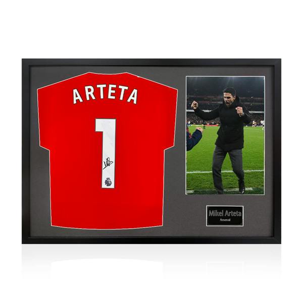 Mikel Arteta Signed Arsenal Shirt Classic Frame