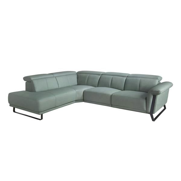 Angel Cerdá Relax corner sofa in turquoise green leather 6251/6252
