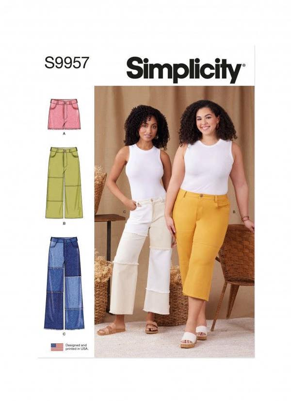 Simplicity Sewing Pattern 9957, Shorts, Trousers for Women, AA (10-12-14-16-18) - Intermediate