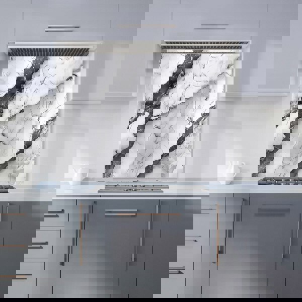 Warren Reed - Designer Grey And White Marble Effect Kitchen Splashback