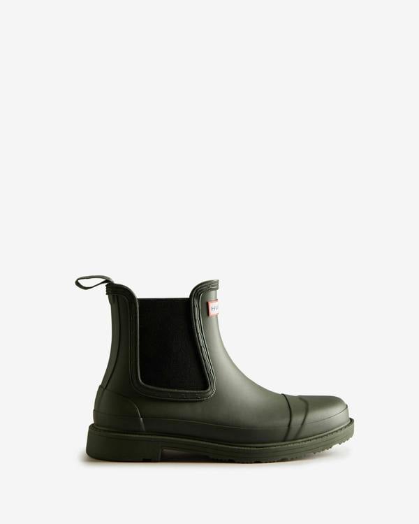 Hunter Commando Womens Chelsea Boot - Dark Olive