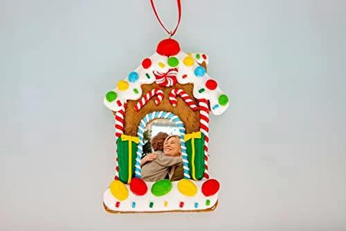 Ceramic Christmas Tree Hanging Photo Frame Decorations in Multicolour, Pack Sizes 3 or 12 image 7
