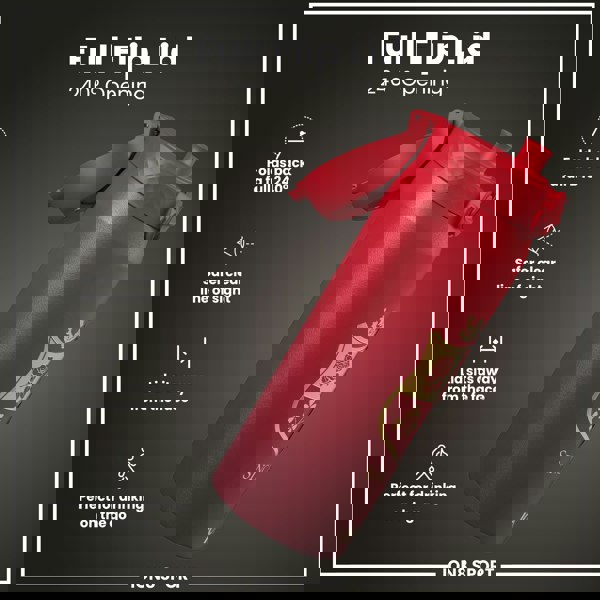 ION8 Lions X ION8 Insulated Steel Water Bottle, British & Irish Lions, Sea of Red, 750ml (24oz)