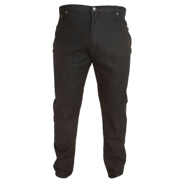Duke Mens D555 London Balfour Elasticated Waist Kingsize Jeans - Black