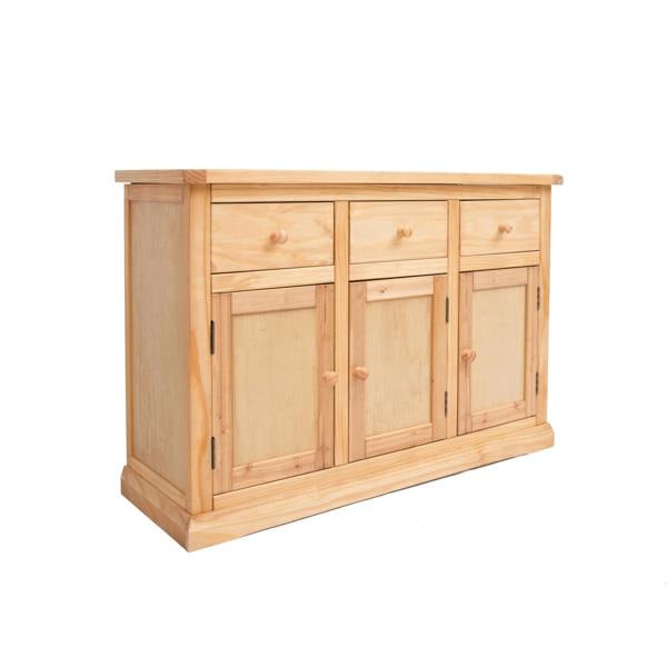 Lucca Waxed 3 Drawer 3 Door Sideboard Wood Knob