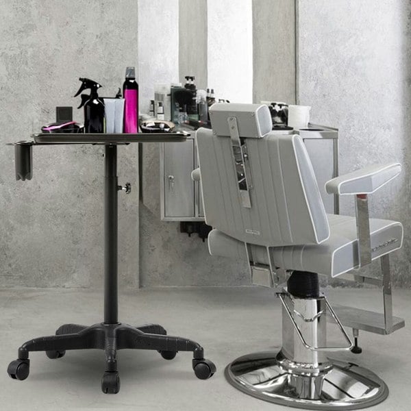 Adjustable Salon Tray Cart on Wheels Pet Grooming Tables Living and Home