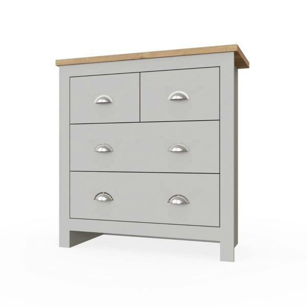 Timber Art Design Lisbon Bedroom Chest of Drawers 4 Drawer Storage Cabinet Furniture