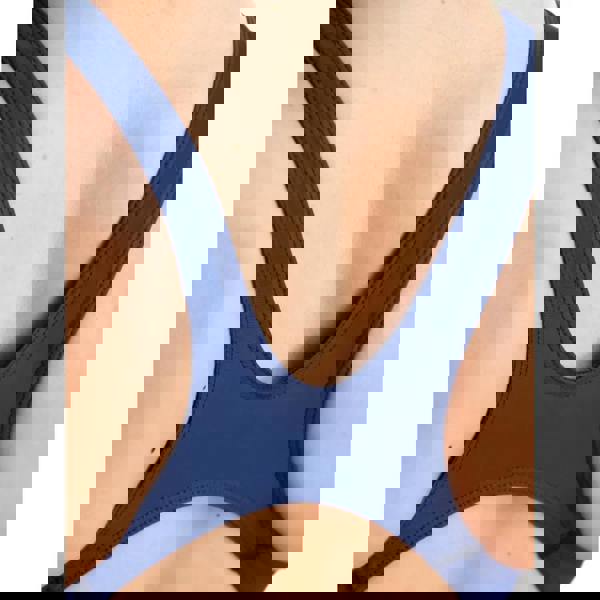 Navy Arena Powerskin ST NEXT open back sports bra with recycled fabric mesh