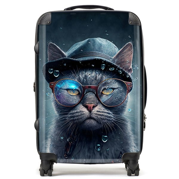 Warren Reed Russian Blue Cat Splashart Suitcase