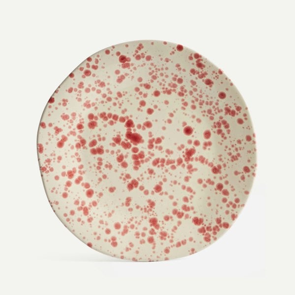 Hot Pottery Shallow Serving Bowl Cranberry