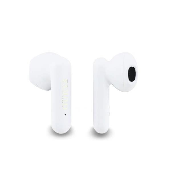 Guess 4G Metal Logo TWS Wireless Earphones White - GUTWSJ7HE4GH