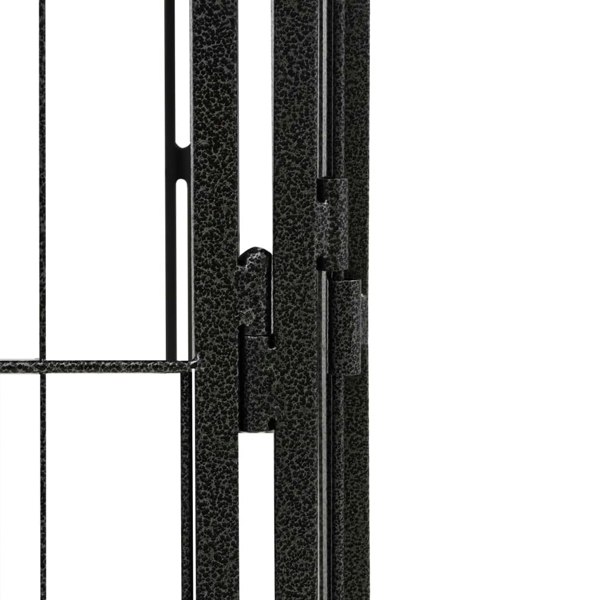 Berkfield Dog Playpen 4 Panels Black 50x100 cm Powder-coated Steel
