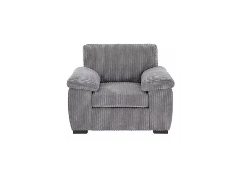 amalfi jumbo cord grey armchair