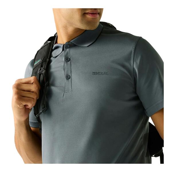 Regatta Mens Maverick V Active Polo Shirt - Dark Storm - 