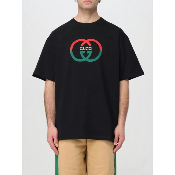 Gucci Interlocking 'G' Print Oversized T-Shirt   in  Black