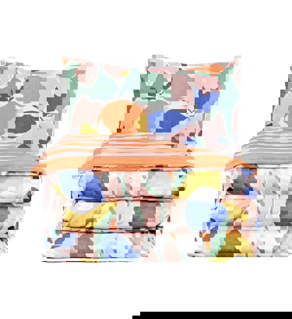 Smart Living Luxury Super Soft Reversible Abstract Floral Duvet Cover With Pillowcase