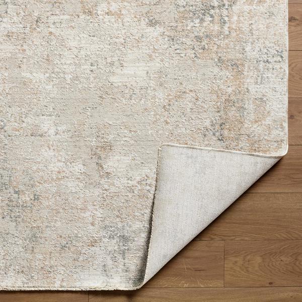 Livabliss Nathan-Abstract Beige Grey Brown Modern Marble Fringe Rug