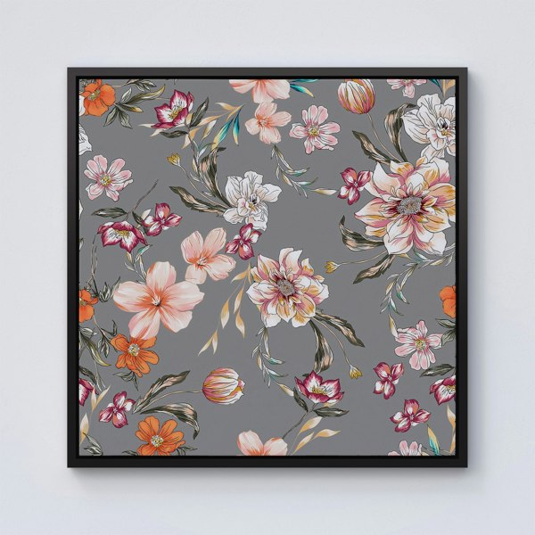 Warren Reed Peony, Lily, Tulip, Daisy Colorful Framed Canvas