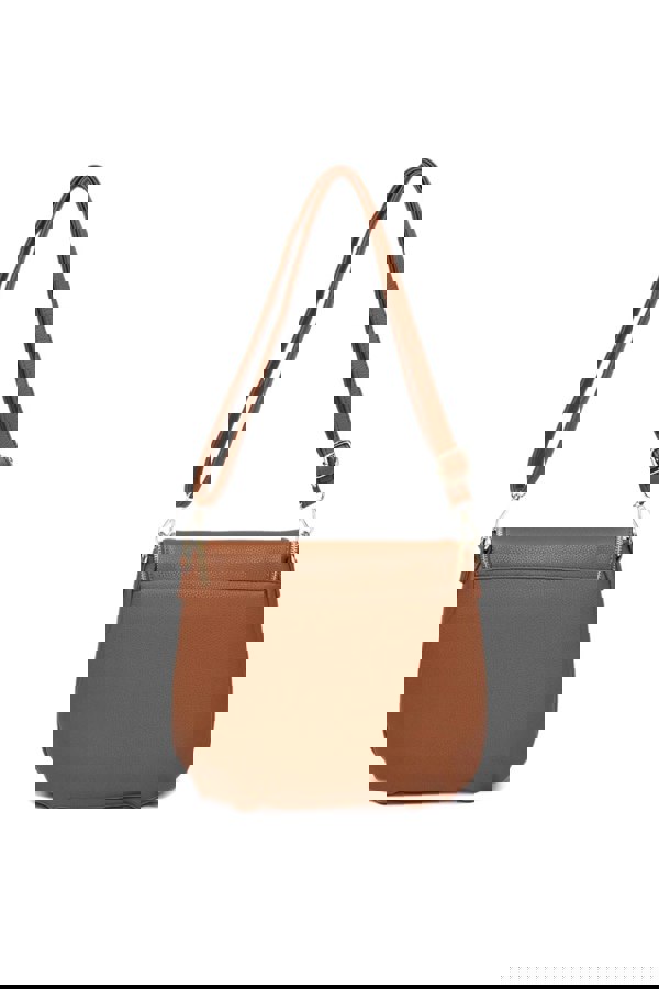 Pluspup Tassel Flap Shoulder Bag with Adjustable Strap and Inner Pocket