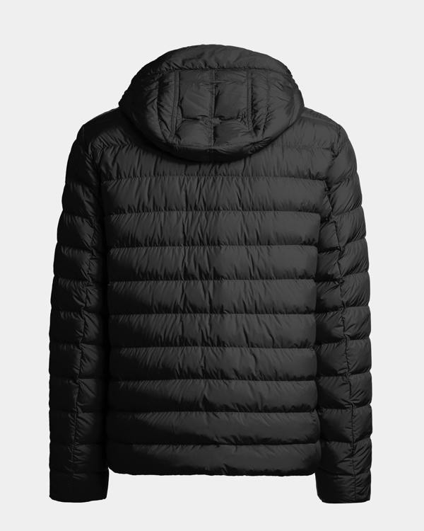 Parajumpers Last Minute Mens Down Jacket with Hood - Black 541, back