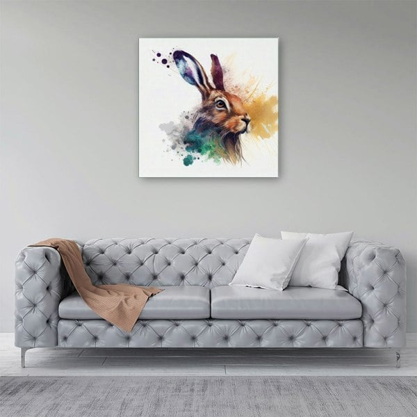 Warren Reed Hare Close Up Splashart Canvas