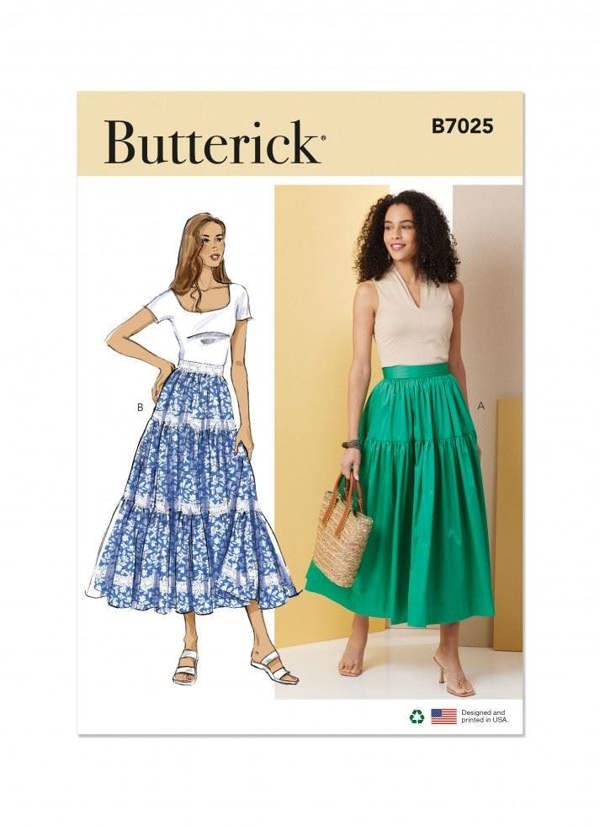 Butterick Sewing Pattern 7025, Skirts for Women, D5 (4-6-8-10-12) - Easy