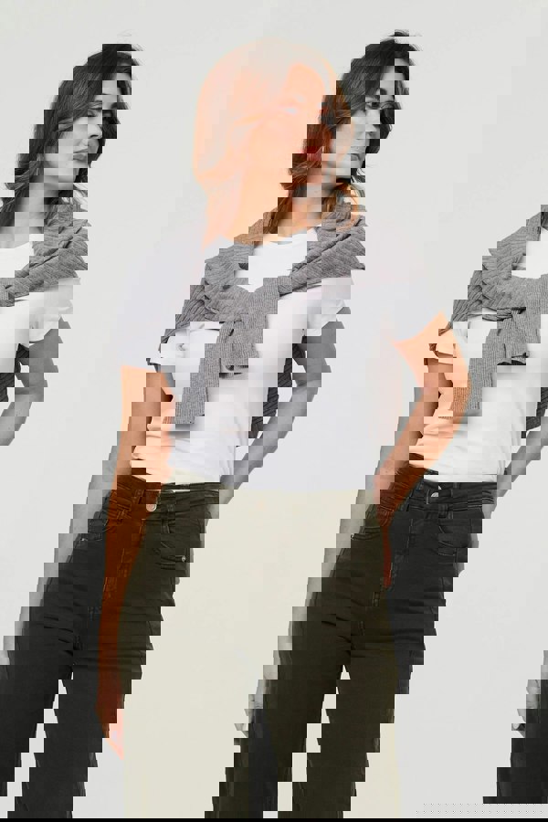 Khaki | High Waist Wide Barrel Fit Jeans
